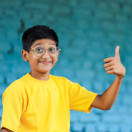 boy with yellow tishirt